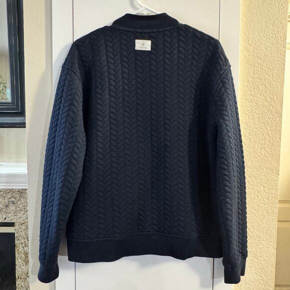 BARBOUR Oversized Chesil Overlay Quilted Jacket Snap Button Navy Blue Size 4 - Picture 8 of 12